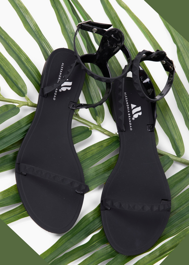 **NEW** Aria Matte Black Sandals 