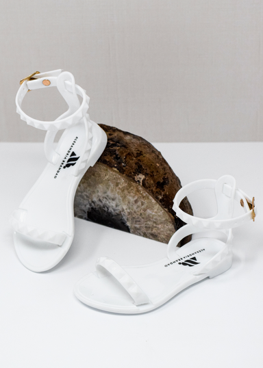 SHOES BY ALEXANDRIA BRANDAO ARIA KIDS WHITE SANDALS