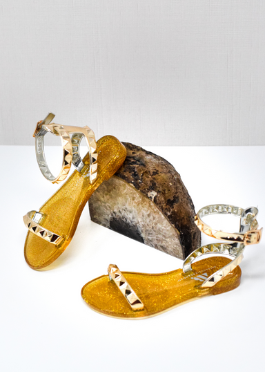 SHOES BY ALEXANDRIA BRANDAO ARIA KIDS DARK GOLD SANDALS