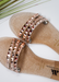 SHOES BY ALEXANDRIA BRANDAO ARIA B ROSE GOLD SLIDES