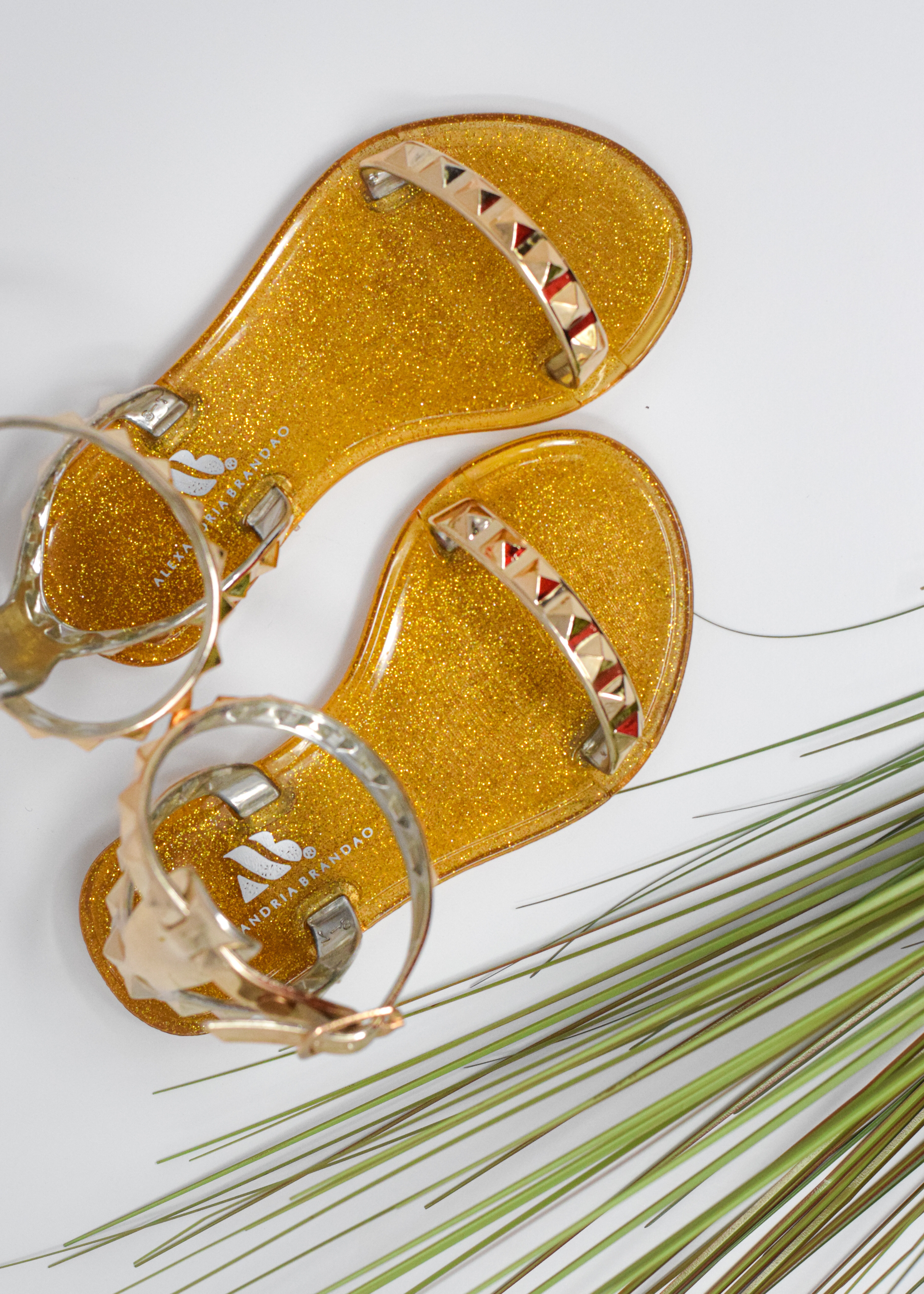 SHOES BY ALEXANDRIA BRANDAO ARIA KIDS DARK GOLD SANDALS