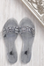 SILVER SLIDE ON SUMMER SANDALS AND WATERPROOF SLIDES AND TRAVEL SHOES BY SHOES BY Alexandria Brandao