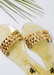 SHOES BY ALEXANDRIA BRANDAO light gold three strap stud waterproof sandal
