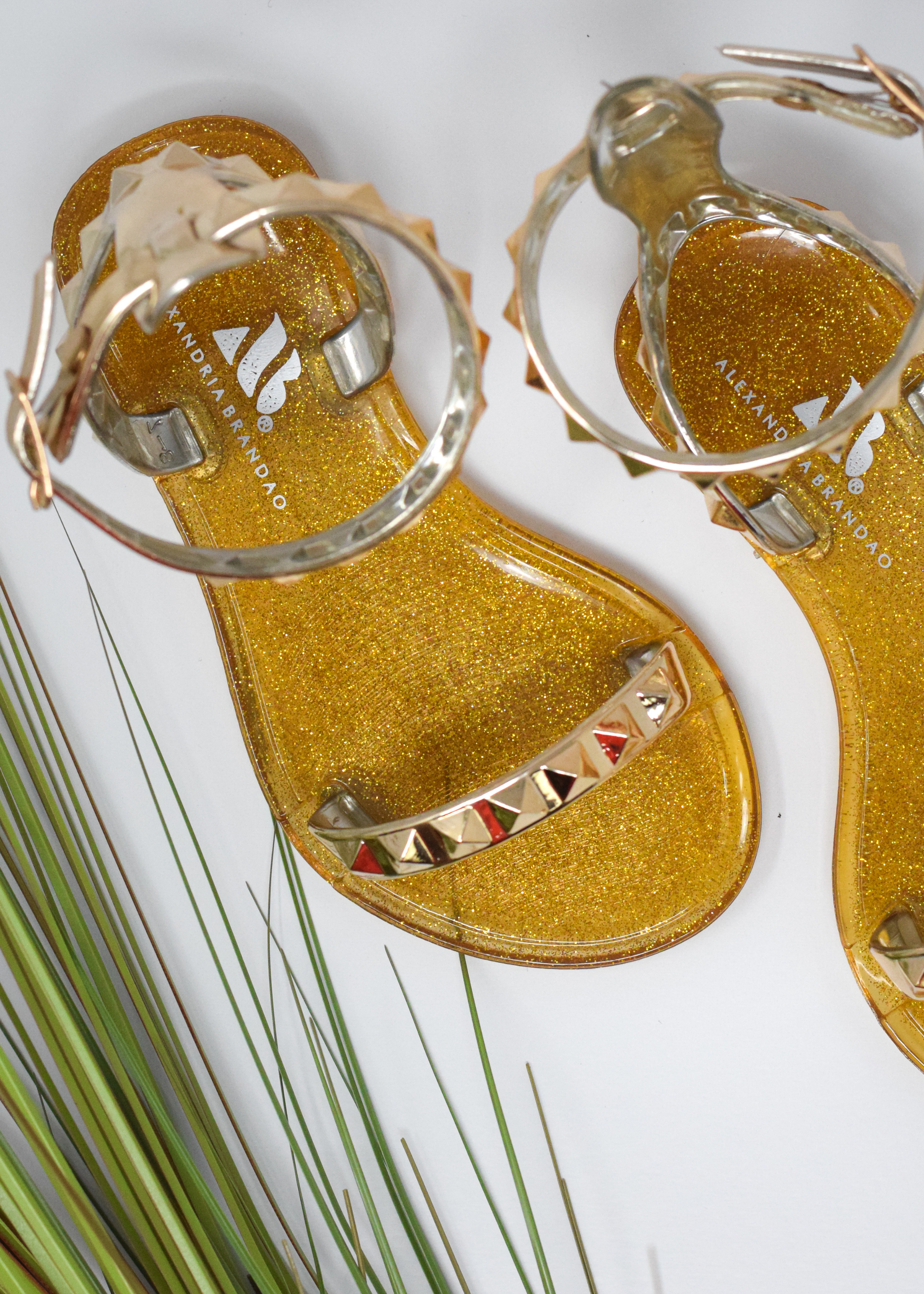 SHOES BY ALEXANDRIA BRANDAO ARIA KIDS DARK GOLD SANDALS