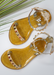 SHOES BY ALEXANDRIA BRANDAO ARIA KIDS DARK GOLD SANDALS