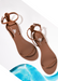 **NEW** Aria Women's Matte Brown Sandals