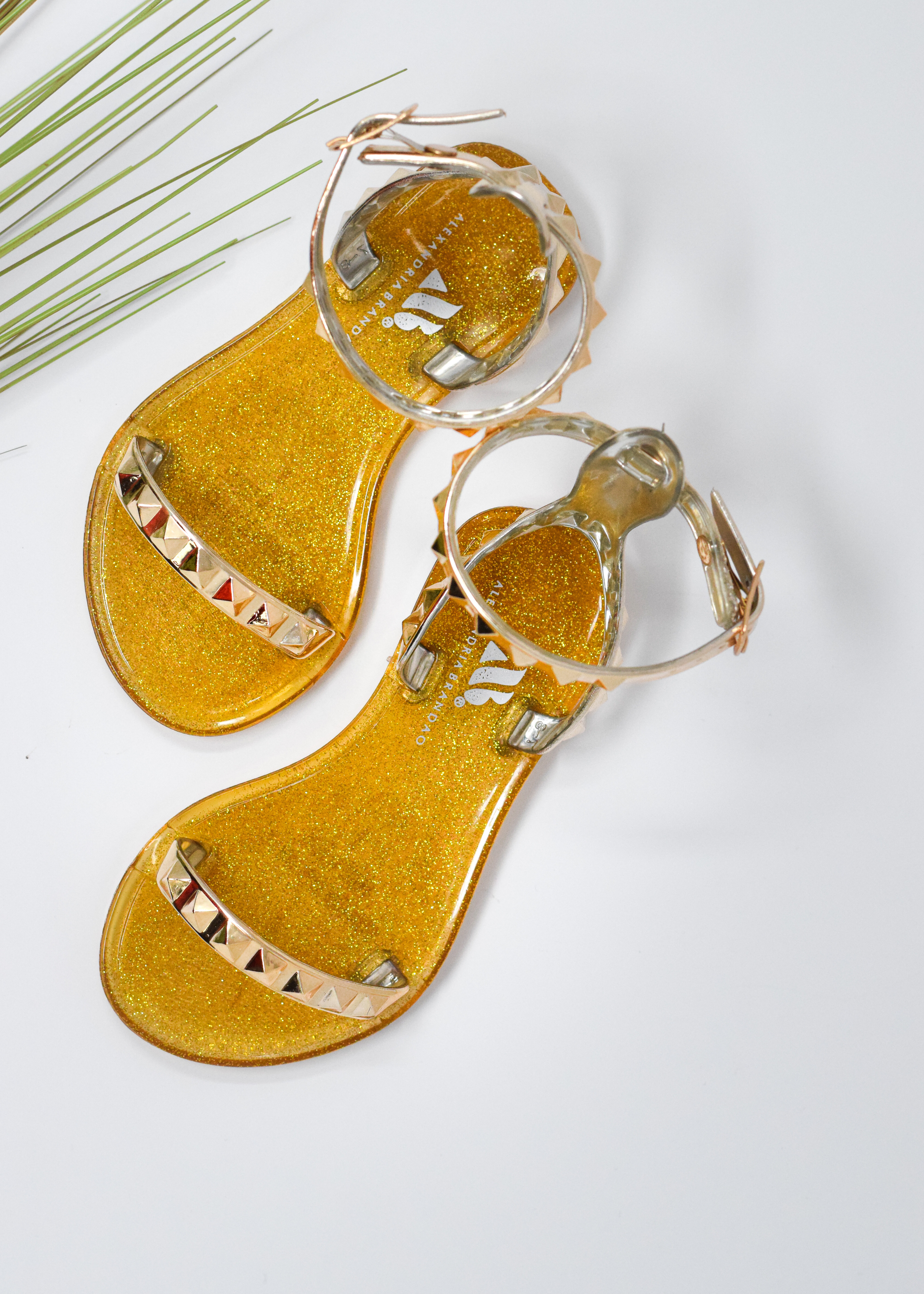 SHOES BY ALEXANDRIA BRANDAO ARIA KIDS DARK GOLD SANDALS
