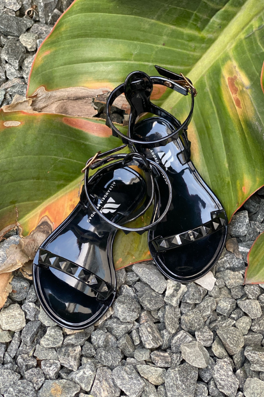 Aria Kid s Black Sandals Shoes by Alexandria Brandao