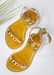 SHOES BY ALEXANDRIA BRANDAO ARIA KIDS DARK GOLD SANDALS