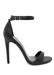 Women's black strappy formal or casual work heel. 