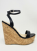 Women's black cork wedge! women's black wedge, Amora wedge by Alexandria Brandao Shoes.