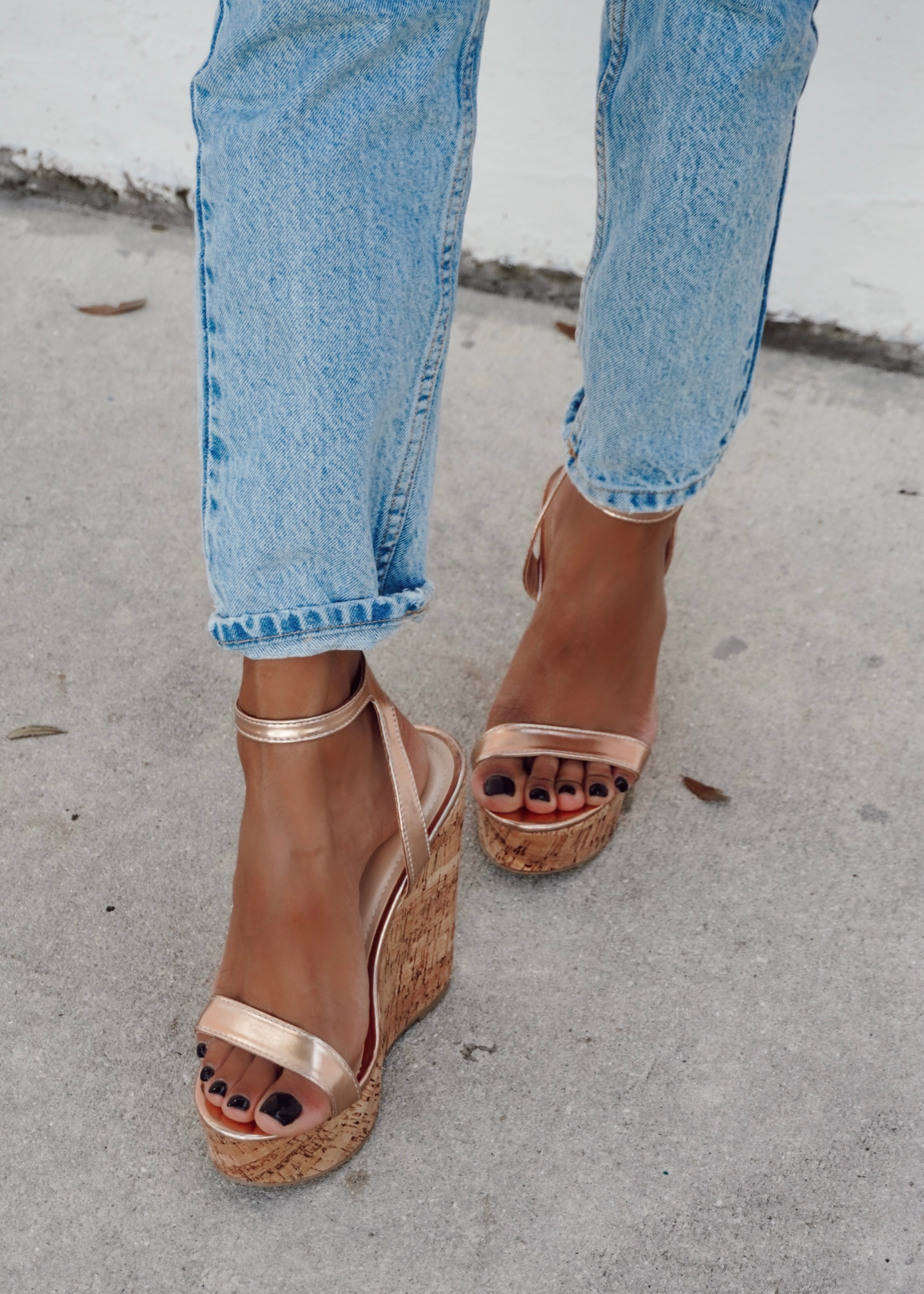 Amora Rose Gold Wedges Shoes by Alexandria Brandao