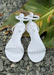 Women's Aria white jelly sandals. Front view