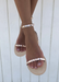 Women's Rose gold jelly sandals with glittery rose gold clear soles. Women's Two strap women's rose gold sandals. 