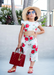 @gracesfunhouse in her weekend two piece flower set accessorized with our kids scarlet jelly sandals.