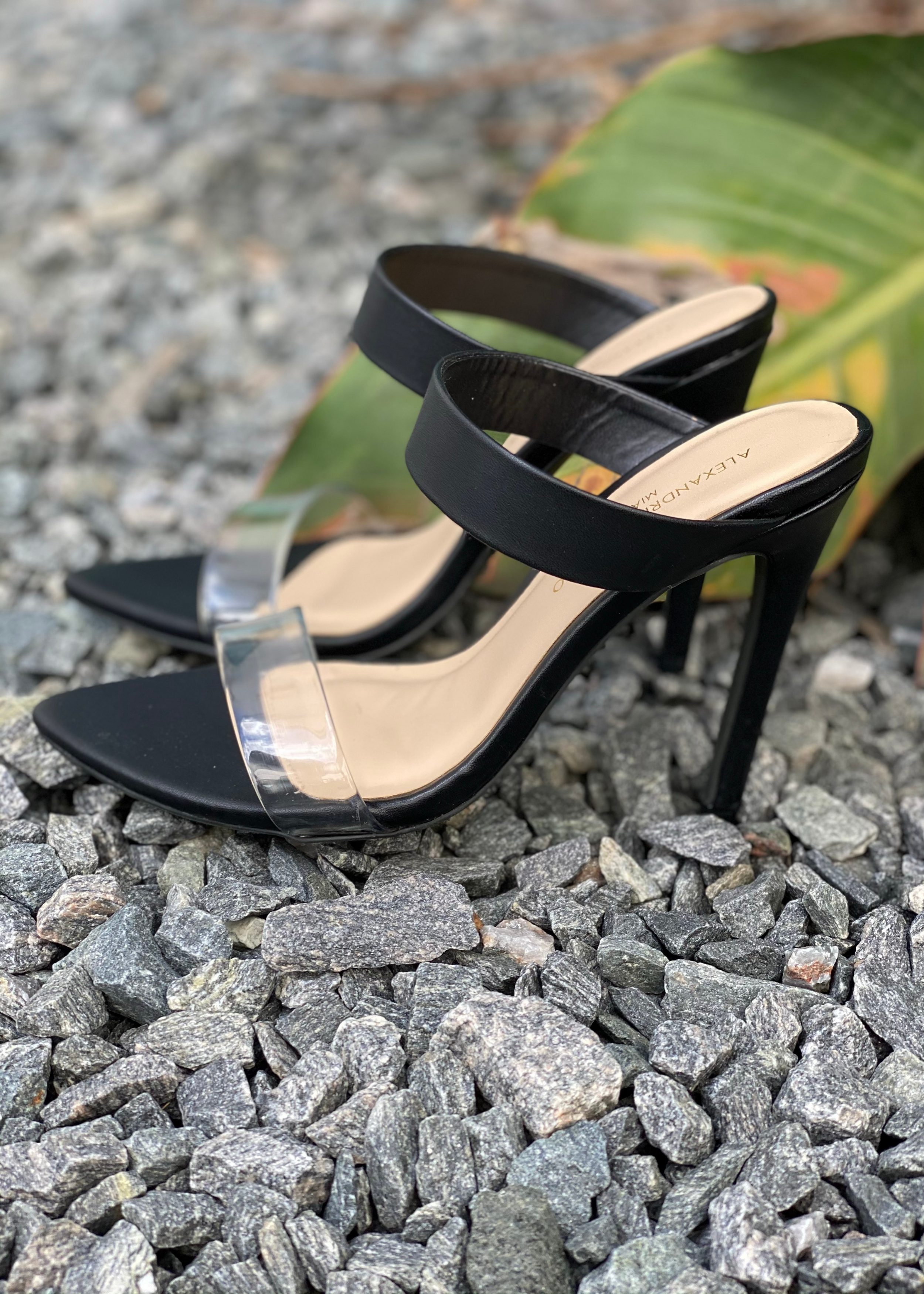 Audrey Heels with Clear Strap in Black is designed for all the hard working business women.