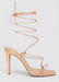 Ana Women's Metallic Rose gold multi-way strappy heel sandals