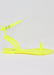 Women's Aria Neon yellow waterproof jelly sandals by Alexandria Brandao shoes. Side View