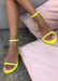 Women's Aria Neon yellow waterproof jelly sandals by Alexandria Brandao shoes.