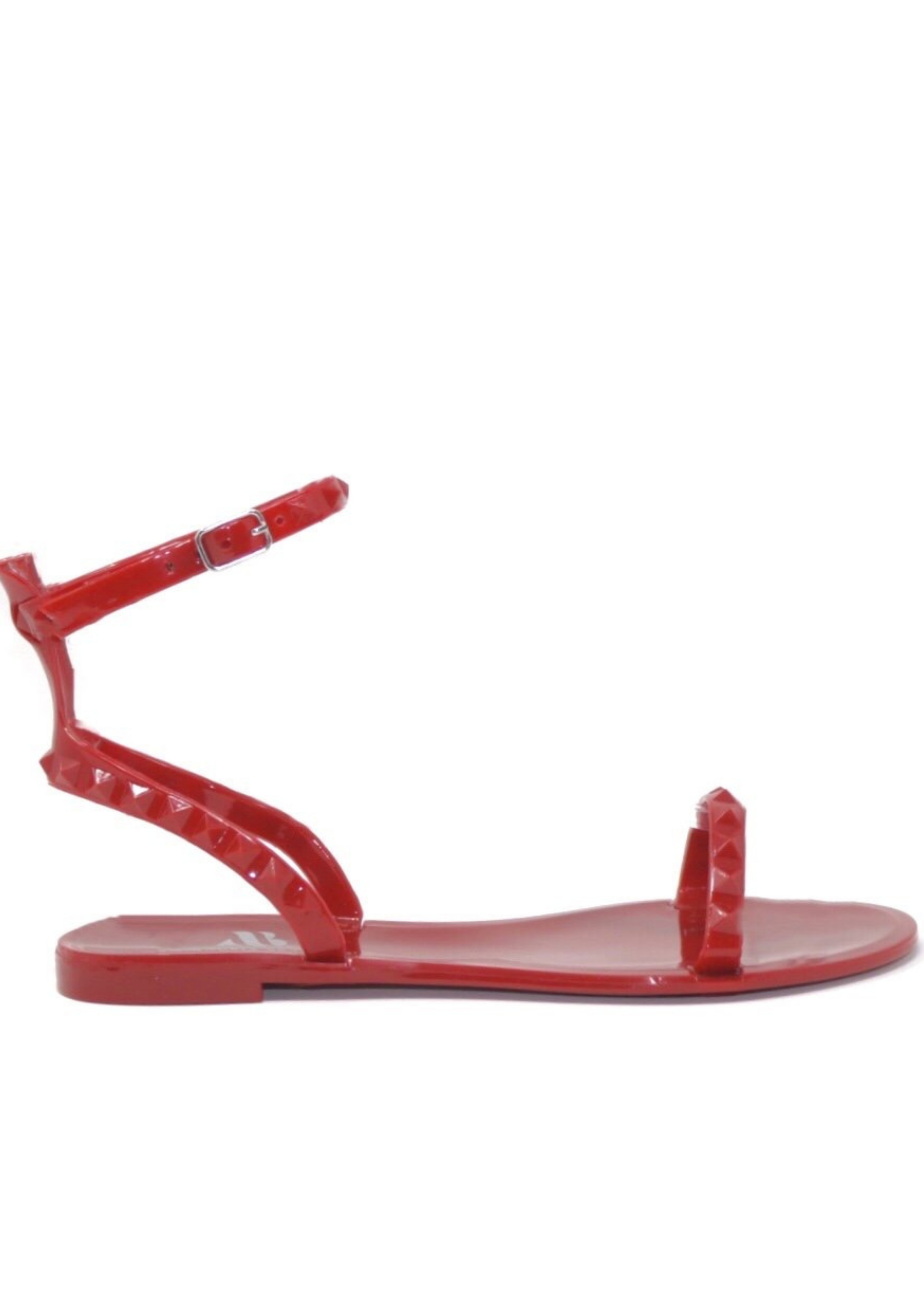 Aria scarlet jelly sandal side view