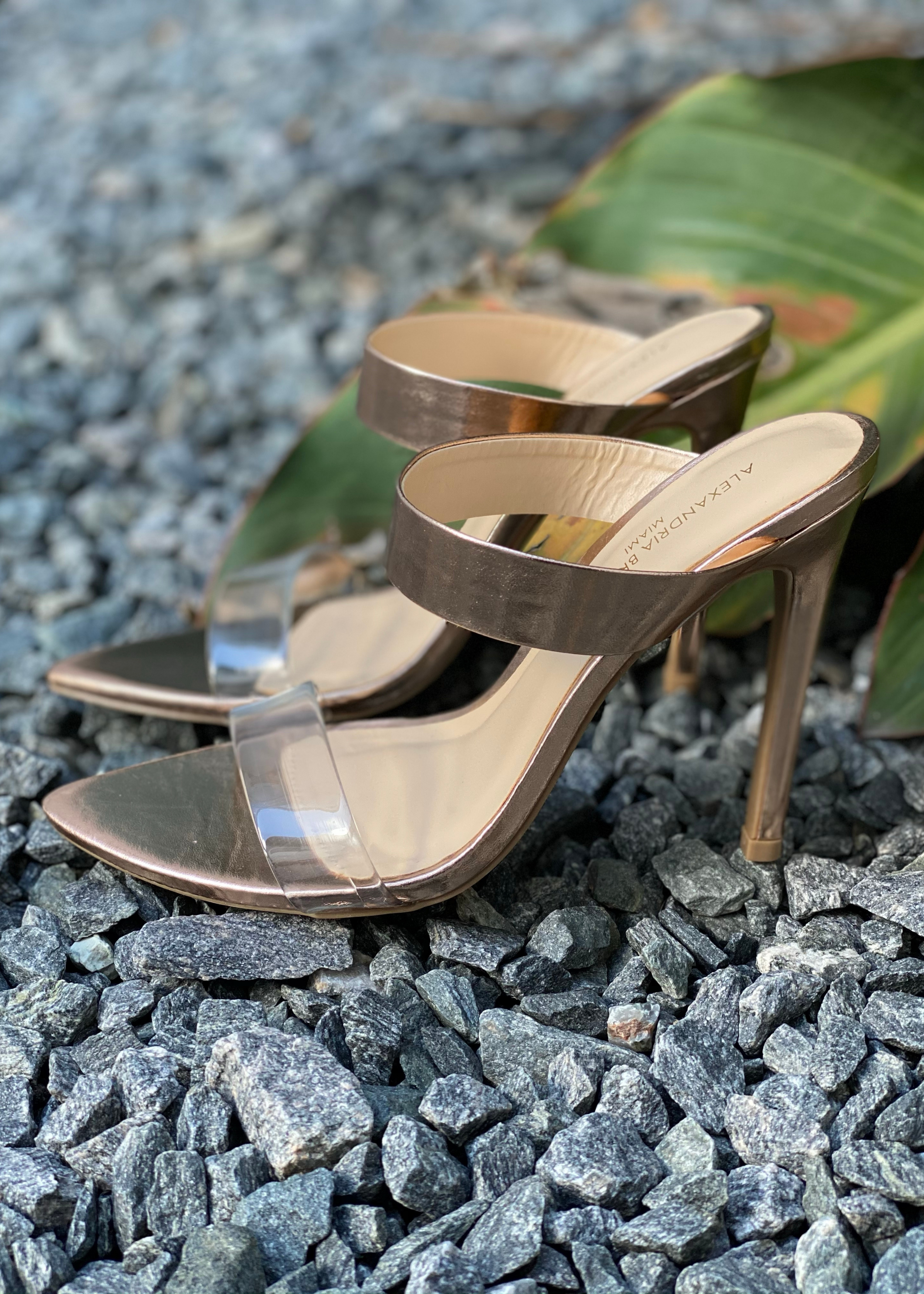 Carlton London Rose Gold Heels - Buy Carlton London Rose Gold Heels online  in India